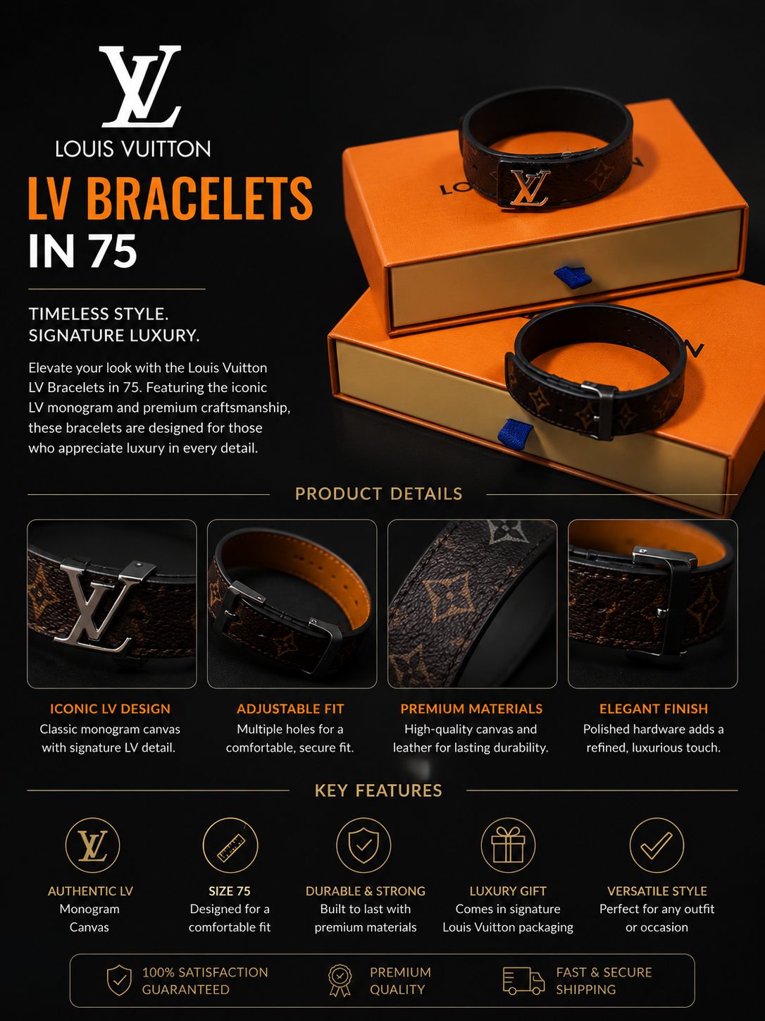 LV Monogram Bracelet