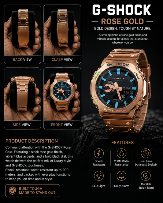 Rose gold meta gshcok 41mm